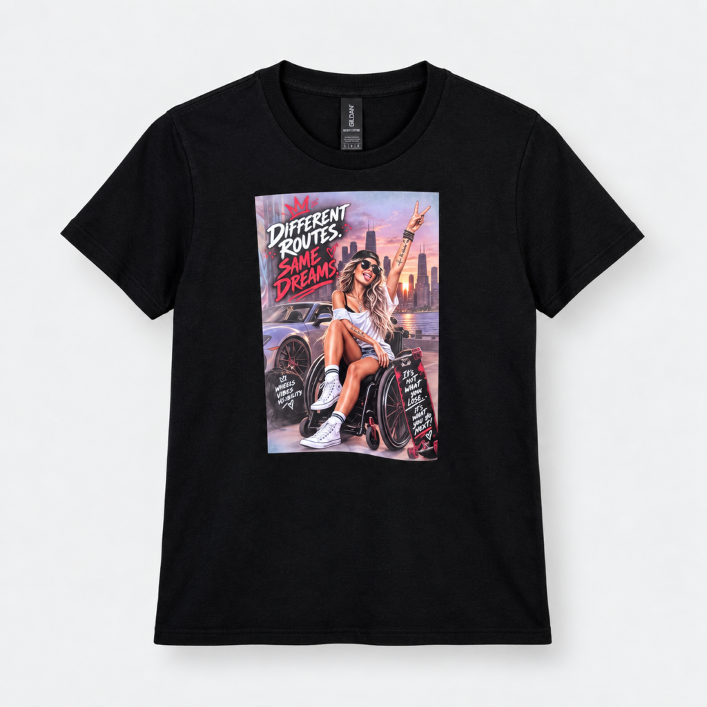 Different Routes, Same Dreams – 100% Cotton Graphic T-Shirt