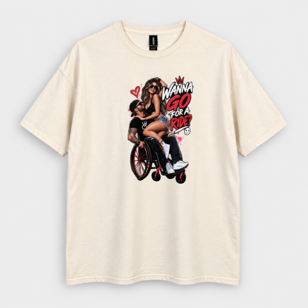 Wanna Go for a Ride? – 100% Cotton Graphic T-Shirt